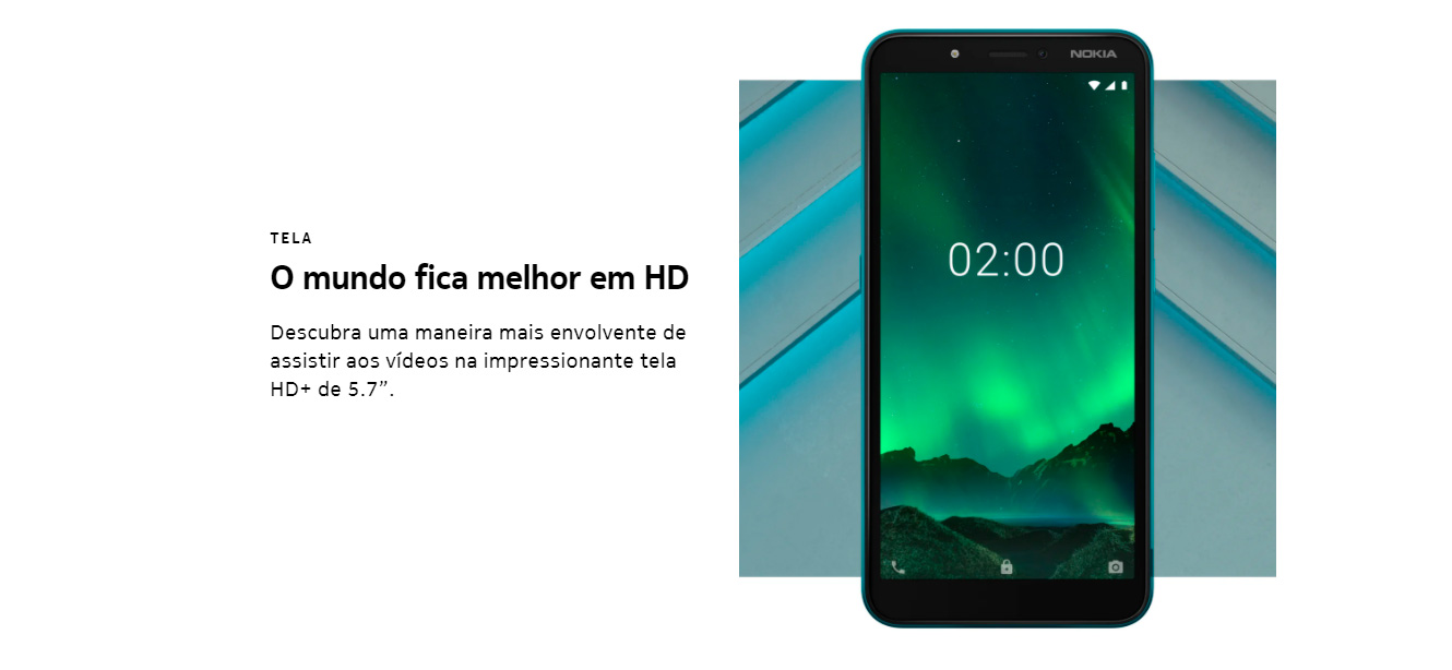 Smartphone Nokia C2 32GB 1GB RAM Tela de 5,7